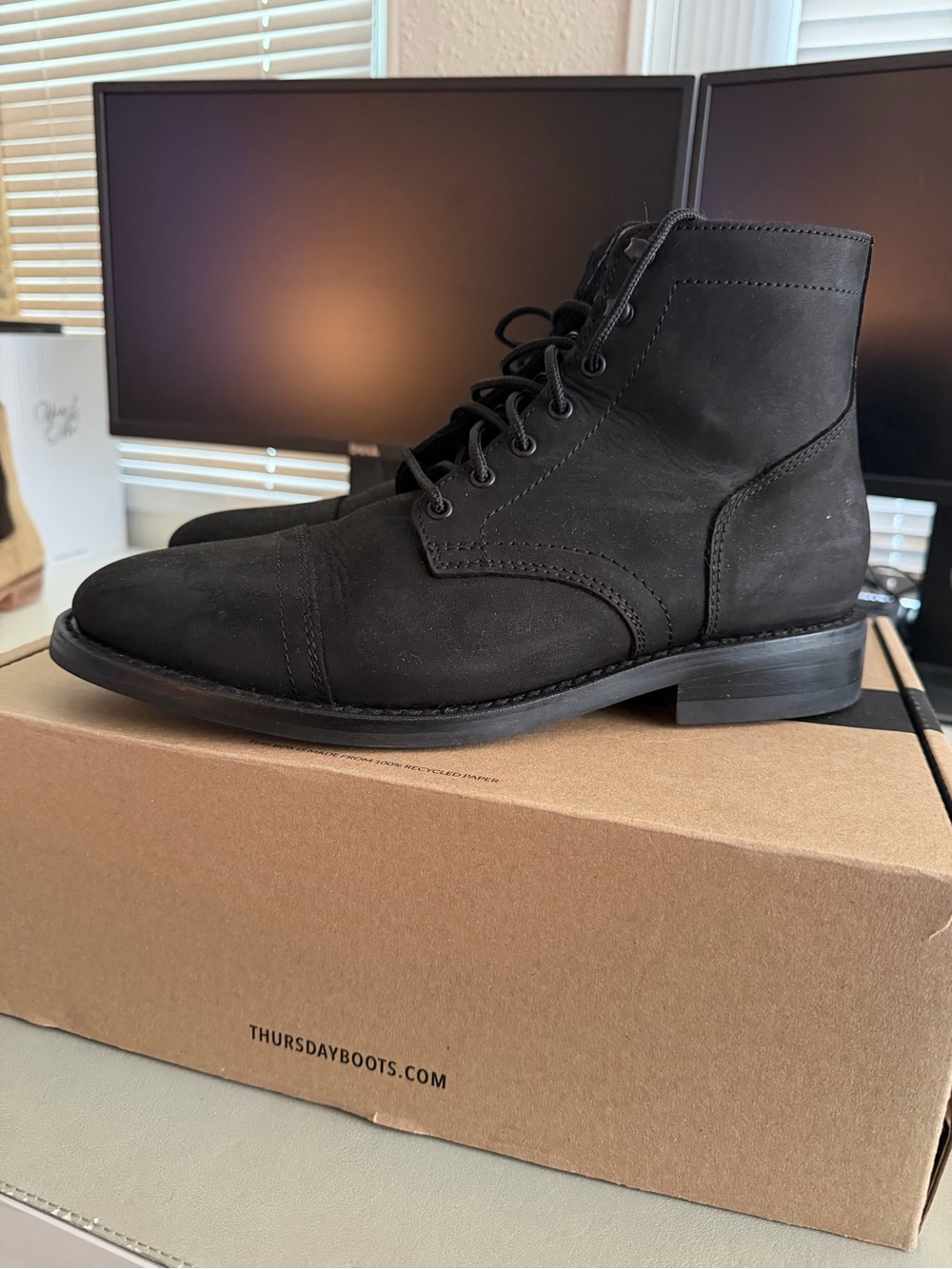 Thursday Boot Company Black Chukka Cap-Toe Lace-Up Boot